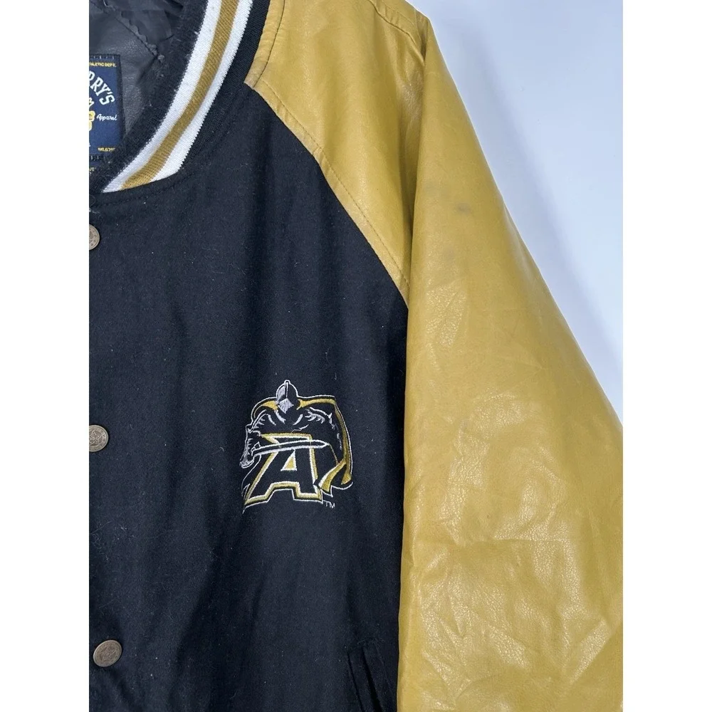 Army Black Knights Vintage Steve &‎ Barrys Vintage Leather Varsity Jacket Mens L - Picture 5 of 6